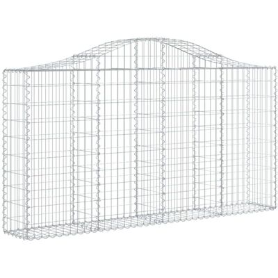 Maisonchic - Arched Galvanized Steel Gabion 200x30x100/120cm - Silver Maisonchic - Arched Galvanized Steel Gabion 200x30x100/120cm - Silver