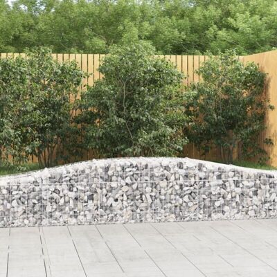 vidaXL Arched Gabion Basket 8 pcs 400x50x40/60 cm - Gabion Wall vidaXL Arched Gabion Basket 8 pcs 400x50x40/60 cm - Gabion Wall