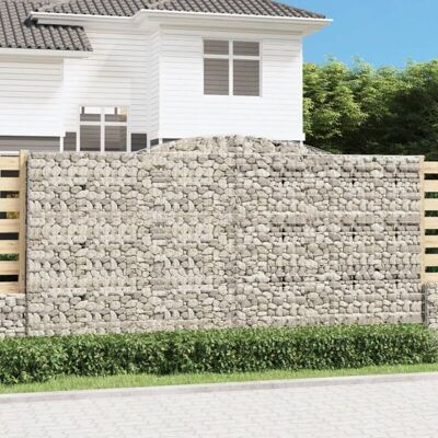 vidaXL Arched Gabion Basket - 10 pcs - 400x50x200/220 cm - Garden Decorative Noise Barrier vidaXL Arched Gabion Basket - 10 pcs - 400x50x200/220 cm - Garden Decorative Noise Barrier