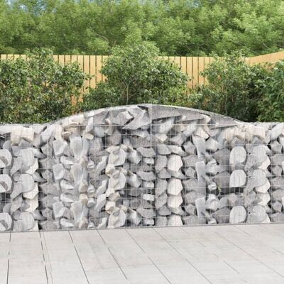 vidaXL Arched Gabion Basket - Garden Decorative Stone Wall - 10 pcs vidaXL Arched Gabion Basket - Garden Decorative Stone Wall - 10 pcs