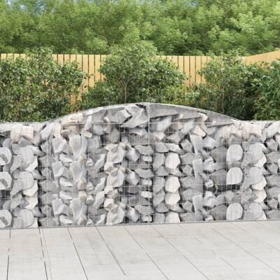 vidaXL Arched Gabion Basket 5 pcs 400x50x100/120 cm Galvanised Iron vidaXL Arched Gabion Basket 5 pcs 400x50x100/120 cm Galvanised Iron