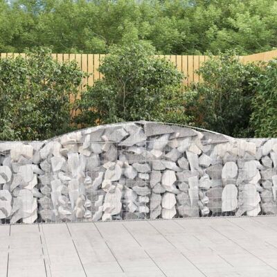 vidaXL Arched Gabion Basket - Garden Decorative Wall 15 pcs 400x30x100/120 cm vidaXL Arched Gabion Basket - Garden Decorative Wall 15 pcs 400x30x100/120 cm
