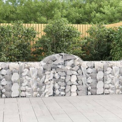 vidaXL Arched Gabion Basket 18 pcs - Garden Decorative Fence vidaXL Arched Gabion Basket 18 pcs - Garden Decorative Fence