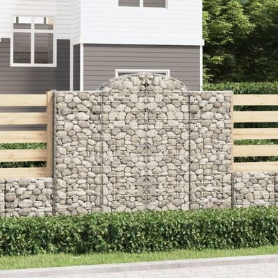 vidaXL Arched Gabion Basket 7 pcs - Garden Decorative Wall vidaXL Arched Gabion Basket 7 pcs - Garden Decorative Wall