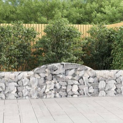 vidaXL Arched Gabion Basket - Garden Decor - 25 pcs 300x30x60/80 cm vidaXL Arched Gabion Basket - Garden Decor - 25 pcs 300x30x60/80 cm