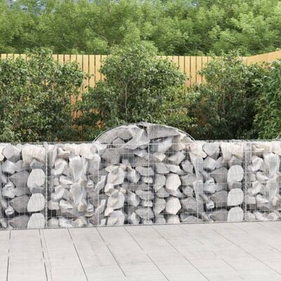 vidaXL Arched Gabion Basket 9 pcs - Garden Wall Decor vidaXL Arched Gabion Basket 9 pcs - Garden Wall Decor