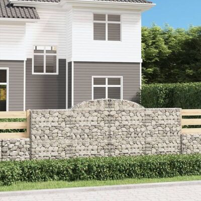 vidaXL Arched Gabion Baskets - Garden Decorative Fences vidaXL Arched Gabion Baskets - Garden Decorative Fences