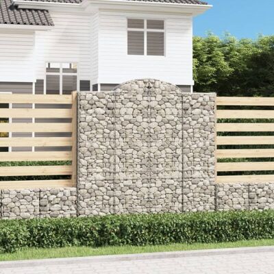 vidaXL Arched Gabion Basket 9 pcs - Garden Decorative Barrier vidaXL Arched Gabion Basket 9 pcs - Garden Decorative Barrier
