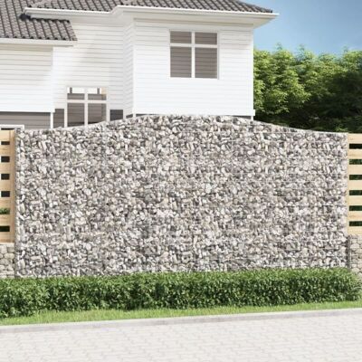 vidaXL Arched Gabion Basket 7 pcs 400x50x200/220 cm vidaXL Arched Gabion Basket 7 pcs 400x50x200/220 cm