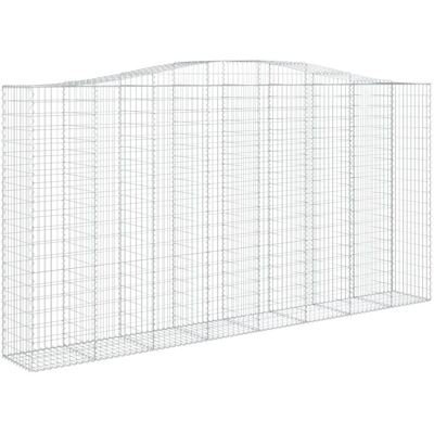 vidaXL Arched Gabion Basket 400x50x200/220 cm Steel Garden Wall vidaXL Arched Gabion Basket 400x50x200/220 cm Steel Garden Wall