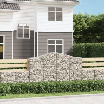 vidaXL Arched Gabion Basket - Garden Decorative Wall vidaXL Arched Gabion Basket - Garden Decorative Wall