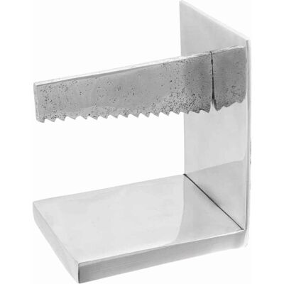 vidaXL Bookend Set of 2 Silver Aluminium - Bookend Set vidaXL Bookend Set of 2 Silver Aluminium - Bookend Set