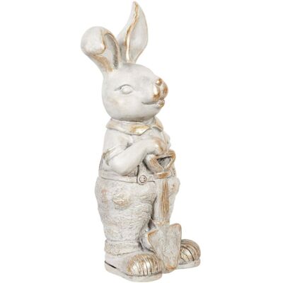 Beliani Simard - Rabbit Garden Statue with Copper Details Beliani Simard - Rabbit Garden Statue with Copper Details