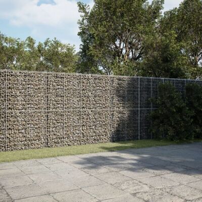 vidaXL Galvanised Iron Gabion Basket 950x100x200 cm - Outdoor Decor vidaXL Galvanised Iron Gabion Basket 950x100x200 cm - Outdoor Decor
