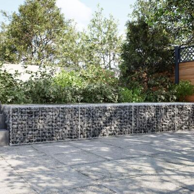 vidaXL Galvanised Iron Gabion Basket 300x100x50 cm - Gabion Raised Bed vidaXL Galvanised Iron Gabion Basket 300x100x50 cm - Gabion Raised Bed