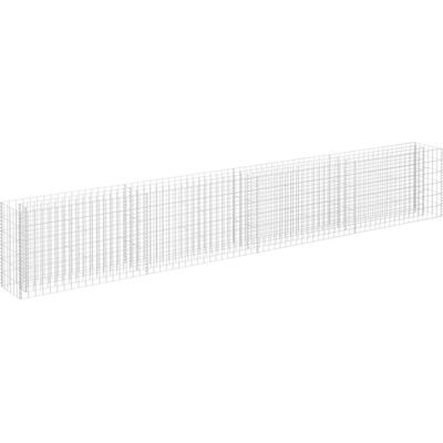 vidaXL Galvanized Steel Gabion Raised Bed 360x30x60 cm - Garden Bed vidaXL Galvanized Steel Gabion Raised Bed 360x30x60 cm - Garden Bed