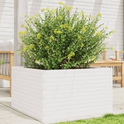 vidaXL Garden Planter White - 80x80x45.5 cm Solid Wood Pine - Garden Planter vidaXL Garden Planter White - 80x80x45.5 cm Solid Wood Pine - Garden Planter