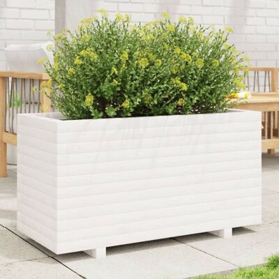 Garden Planter White 90x40x49.5 cm Solid Wood Pine Vidaxl Garden Planter White 90x40x49.5 cm Solid Wood Pine Vidaxl