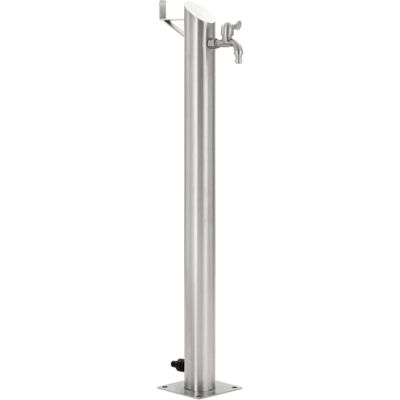 vidaXL Garden Water Column Stainless Steel Round 95cm Watering Irrigation vidaXL Garden Water Column Stainless Steel Round 95cm Watering Irrigation