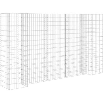vidaXL H-Shaped Gabion Planter Steel Wire 260x40x150 cm vidaXL H-Shaped Gabion Planter Steel Wire 260x40x150 cm