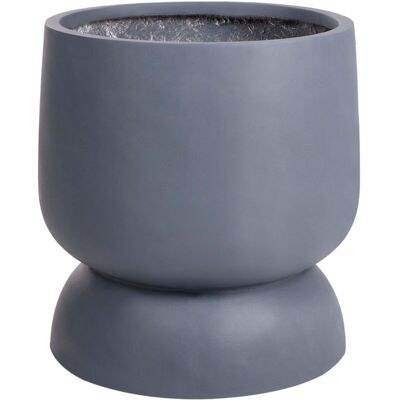 Beliani - Round Concrete Effect MgO Plant Pot 42x42x46cm Beliani - Round Concrete Effect MgO Plant Pot 42x42x46cm