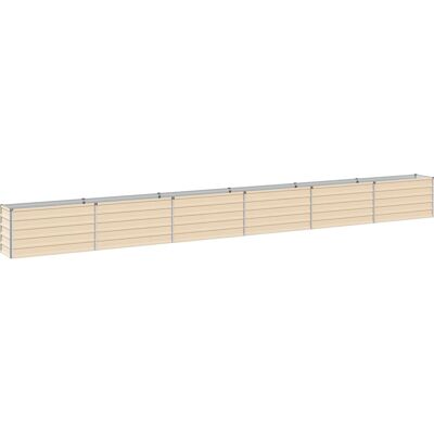 Raised Garden Bed Ivory 600 X 40 X 55 Cm Cold-rolled Steel Vidaxl Raised Garden Bed Ivory 600 X 40 X 55 Cm Cold-rolled Steel Vidaxl