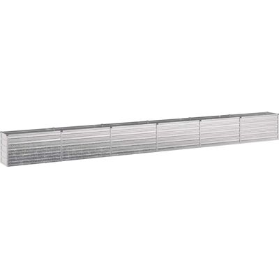 Raised Garden Bed Silver 600 X 40 X 55 Cm Galvanized Vidaxl Raised Garden Bed Silver 600 X 40 X 55 Cm Galvanized Vidaxl
