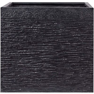 Beliani Plant Pot Square Black UV Resistant - Plant Pot Beliani Plant Pot Square Black UV Resistant - Plant Pot