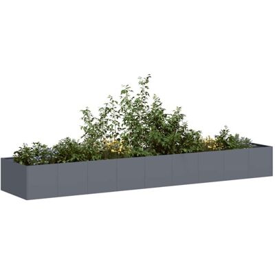 Planter Anthracite 360x80x40 cm Steel Vidaxl Planter Anthracite 360x80x40 cm Steel Vidaxl
