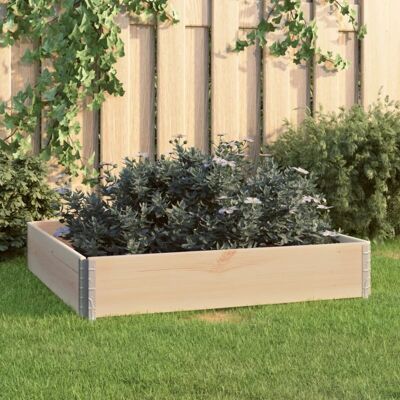 vidaXL Solid Pine Wood Raised Bed 100cm Outdoor Garden Patio Pot Planter Box - Raised Bed vidaXL Solid Pine Wood Raised Bed 100cm Outdoor Garden Patio Pot Planter Box - Raised Bed