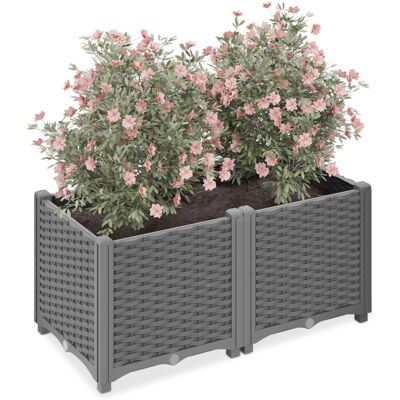 Relaxdays Garden Planter - Expandable Outdoor Water Reservoir - Gray Relaxdays Garden Planter - Expandable Outdoor Water Reservoir - Gray
