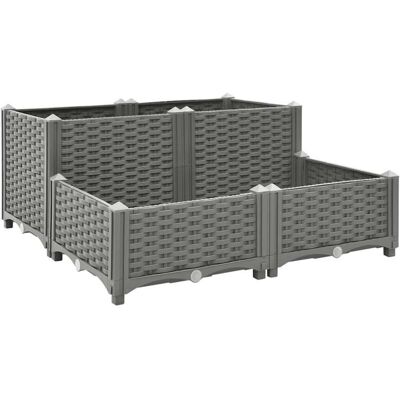 Raised Bed 80x80x38 cm Polypropylene Vidaxl Raised Bed 80x80x38 cm Polypropylene Vidaxl