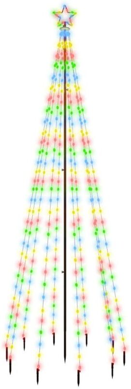 Christmas Tree with Spike Colourful 310 LEDs 300 cm vidaXL