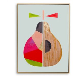 PN HOME Abstract Wall Art   Hand Finished Framed Canvas Print   Home Decoration Piece   a Slice Of Pear Framed Print