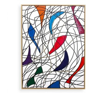 Pn Home - Abstract Wall Art   Hand Finished Framed Canvas Print   Home Decoration Piece   Organised Confusion Framed Print