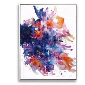 PN HOME Abstract Wall Art   Hand Finished Framed Canvas Print   Home Decoration Piece   Midnight Wash Framed Print