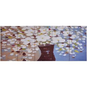 Berkfield Home - Mayfair Canvas Wall Print Set Flowers in a Vase Multicolour 150x60 cm