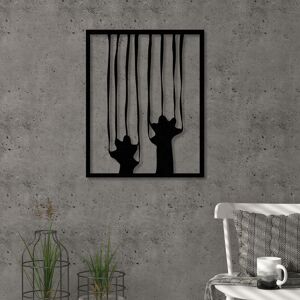 Decortie - metal wall art NO.7 scratch - Black - Black