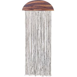 Beliani - Modern Industrial Fabric Wood Wall Décor Wall Art Accent Piece Zikiria - Dark Wood