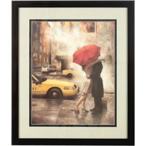 Framed Couple Under Umbrella Wall Art - Premier Housewares