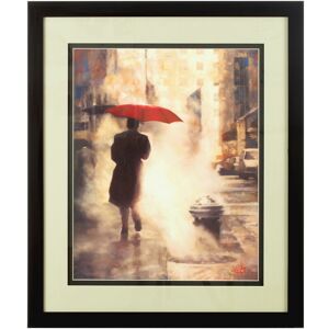 Premier Housewares - Framed Man Under Umbrella Wall Art