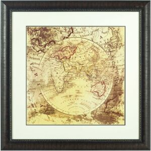 Framed Vintage Map Wall Art - Premier Housewares