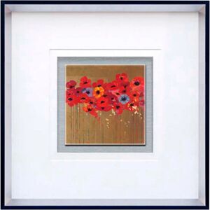 Premier Housewares - Poppies 2 Square Framed Wall Art