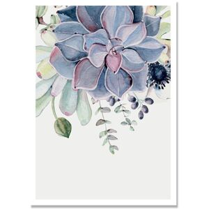 PESCE Succulent Plants Nordic Poster Leaf Cactus Flowers Wall Art Print Posters And Prints Canvas Painting Pictures Unframed-50x70-503