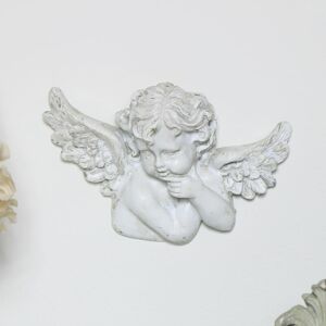 Melody Maison - Winged Cherub Wall Art - Cream