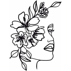 Serbia - Art mural abstrait en métal pour femme - Silhouette minimaliste - Peinture décorative en fer forgé - Décoration murale Noir 30x40.4cm Serbia - Art mural abstrait en métal pour femme - Silhouette minimaliste - Peinture décorative en fer forgé - Décoration murale Noir 30x40.4cm