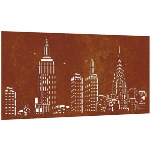 Garden Wall Decoration 105x55 cm Corten Steel Skyline Design Vidaxl Garden Wall Decoration 105x55 cm Corten Steel Skyline Design Vidaxl