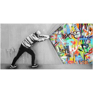 TORMATOR Graffiti Canvas Art Decor Behind the Curtain Graffiti Art Painting Street Art Canvas Print (unframed, 50x100cm) TORMATOR Graffiti Canvas Art Decor Behind the Curtain Graffiti Art Painting Street Art Canvas Print (unframed, 50x100cm)