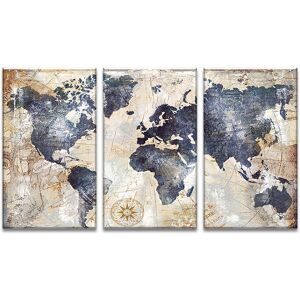 SERBIA Impression sur toile intissee Carte du monde tableau 3 parties tableaux decoration murale photo 3060 cm SERBIA Impression sur toile intissee Carte du monde tableau 3 parties tableaux decoration murale photo 3060 cm