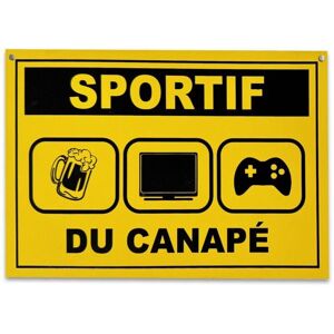 Sporty Couch Plaque - MYCRAZYSTUFF - Yellow - Unisex - 10x15cm - Lightweight ABS Sporty Couch Plaque - MYCRAZYSTUFF - Yellow - Unisex - 10x15cm - Lightweight ABS